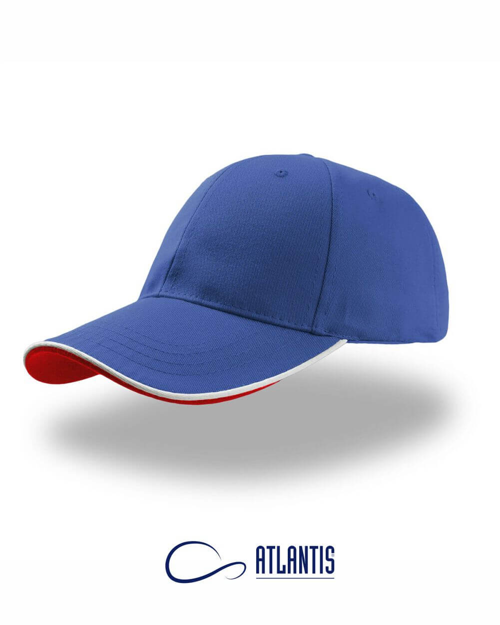 Cappellino Baseball Atlanta Zoom, 6 Pannelli, Visiera Contrasto, Chiusura In Velcro, Taglia Unica, Nero