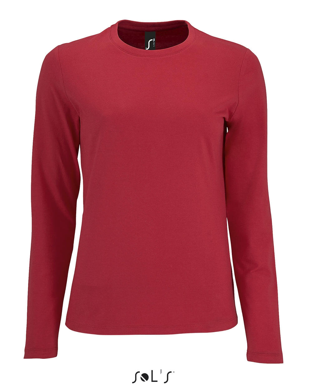 T-Shirt Donna SOLS-MILKY – Maniche Bicolore, Bianco/Rosso, Taglia M, Modello Raglan, Morbida